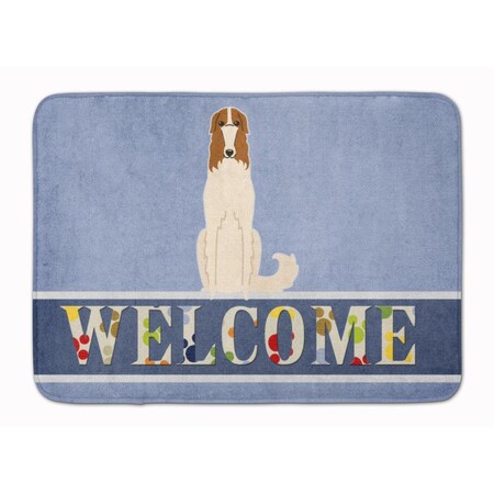 Carolines Treasures Borzoi Welcome Machine Washable Memory Foam Mat BB5604RUG